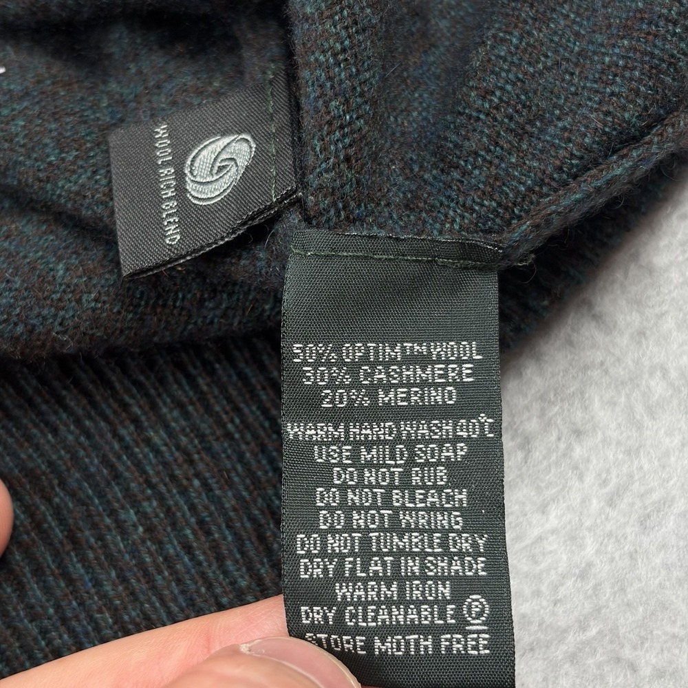 Rodd & Gunn Sweater Mens XL Teal Black Marled Optim Merino Wool Cashmere Knit - Picture 4 of 9